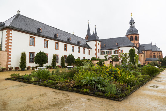 Monastery Seligenstadt : Benedictine abbey and  herb garden. Germany