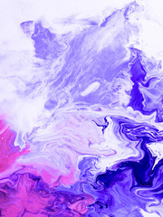 Violet and pink marble abstract hand painted background