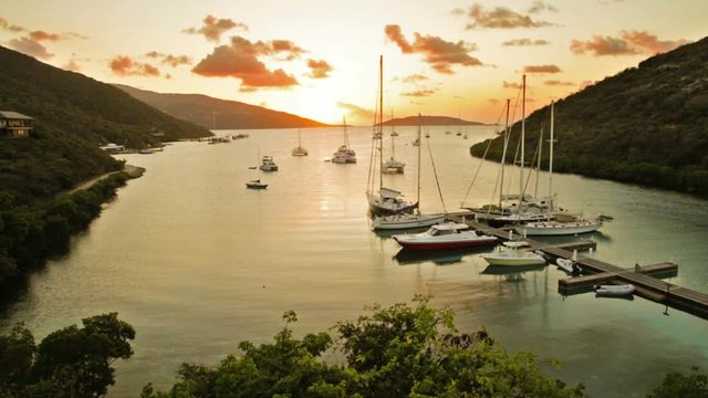 Sunset on the tropical island