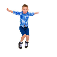 Little boy jumping