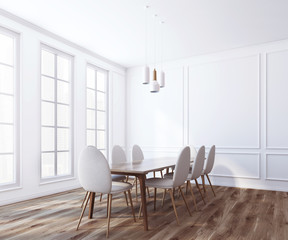 White boardroom interior close up