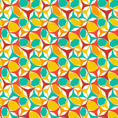 Fototapeta na wymiar Low poly fantasy mosaic pattern. Seamless vector background