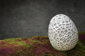 Easter decoration eggs moss catkins