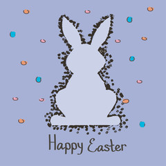 Happy Easter greeting card. Vector illustration
