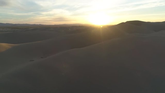 Aerial view of Yuma Desert in the morning