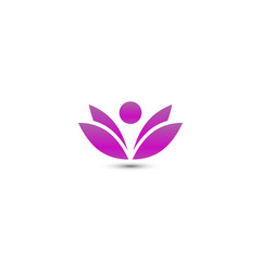 Wellness people logo design template