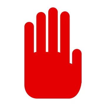 HD Red Round Hand Stop Icon PNG