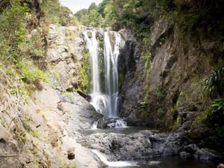 Piroa Waterfall Landscape in New Zealand