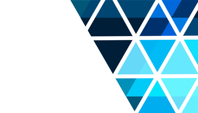 Blue geometric abstract vector background design for business