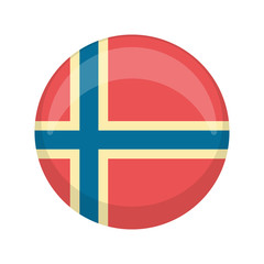 Obraz premium Retro Norway campaign button