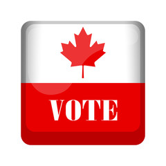 Isolated Canada campaign button
