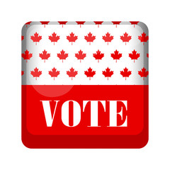 Isolated Canada campaign button