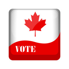 Isolated Canada campaign button