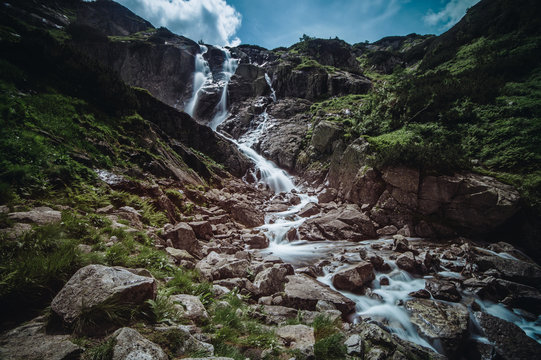 Fototapeta Siklawa, the biggest polish waterfall