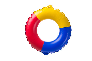 Life ring buoy isolated on white background