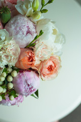 beautiful summer and spring bouquet of vase