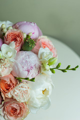 beautiful summer and spring bouquet of vase