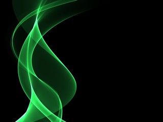      Abstract Green Waves Background. Template Design 