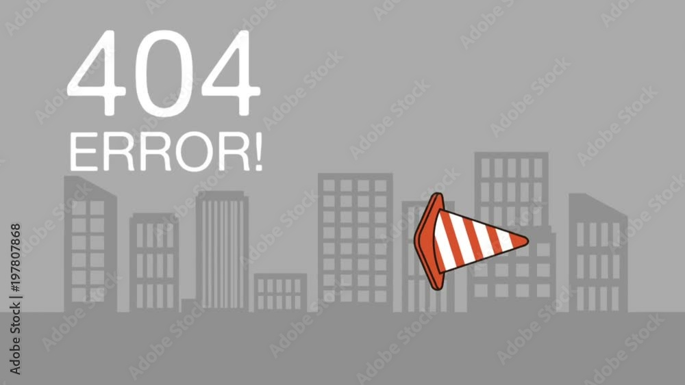 Poster 404 error network failure animation illustration design