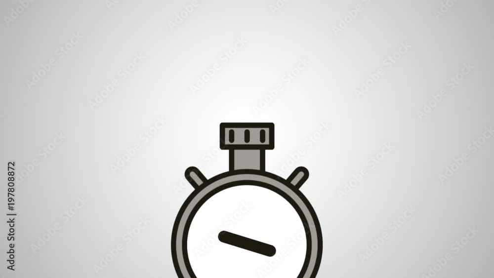 Poster chronometer timer measure animation illustration design