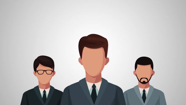 businessmen group avatars animation  illustration design