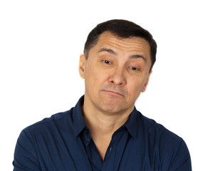 Obraz premium Portrait of a disillusioned man. Concept emotion disappointment