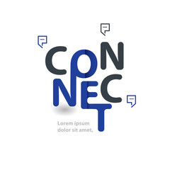 Connect Logo Design Template Elements