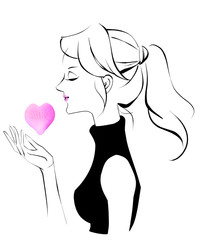 桜の花びらにキス