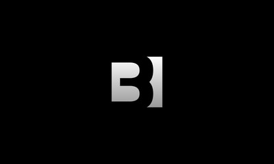 Letter B logo. Alphabet logotype vector collection, Letter B with metallic texture,3d Glossy, metal texture, Silver, steel and realistic shadow for logo