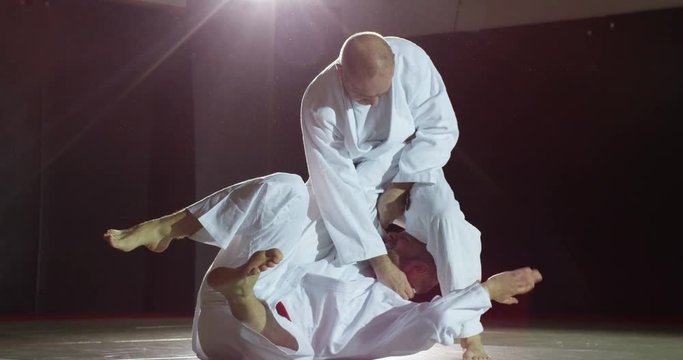 Two martial arts athletes during practice