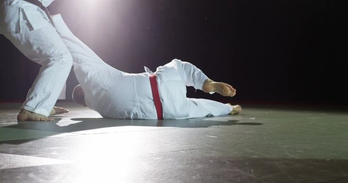 Two martial arts athletes during practice