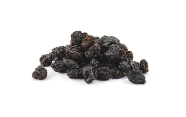 Dried raisins in a pile