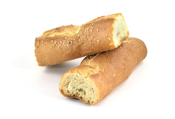 Fresh Italian bread loaves