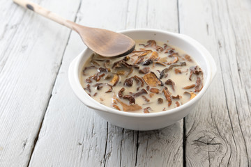 Cook the dried mushrooms