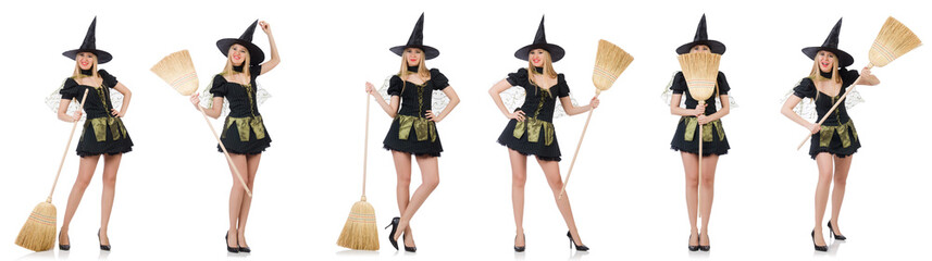 Witch isolated on the white background