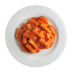 イタリア料理　パスタ　切り抜き　俯瞰