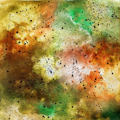 Bright painted watercolor texture. Hand drawn background with text place.
