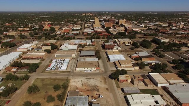 Abilene Texas Downtown City Skyline Aerial View