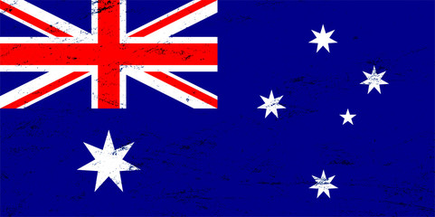 Vector grunge Australia  flag background,in Oceania