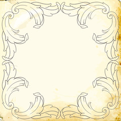 Vector baroque of vintage elements for design. 