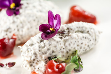 dessert with chia seeds