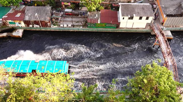 4K Canal Passenger in bangkok thailand	