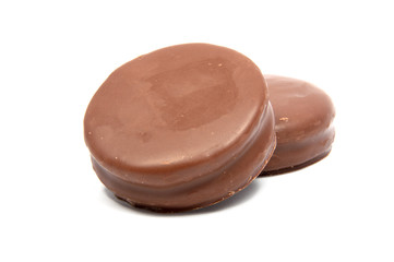 Tasty cookies isolated on the white