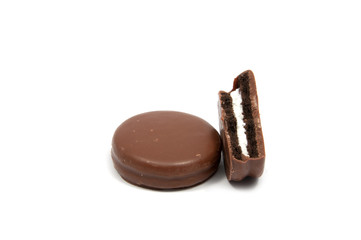 Tasty cookies isolated on the white