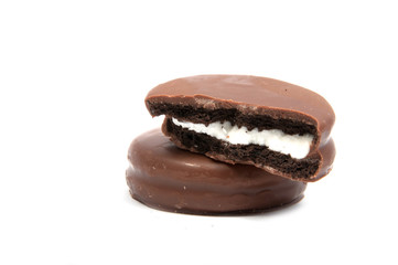 Tasty cookies isolated on the white