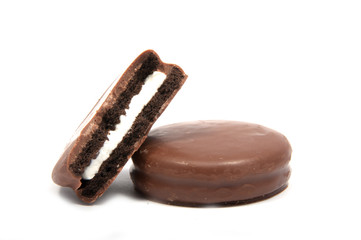 Tasty cookies isolated on the white