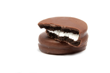 Tasty cookies isolated on the white