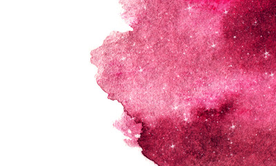 Watercolor night sky background with stars. cosmic layout with space for text. 