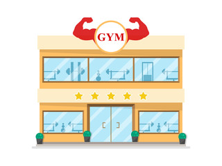 Gym Building Illustration Vector