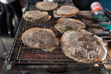 Japan scallop on oven